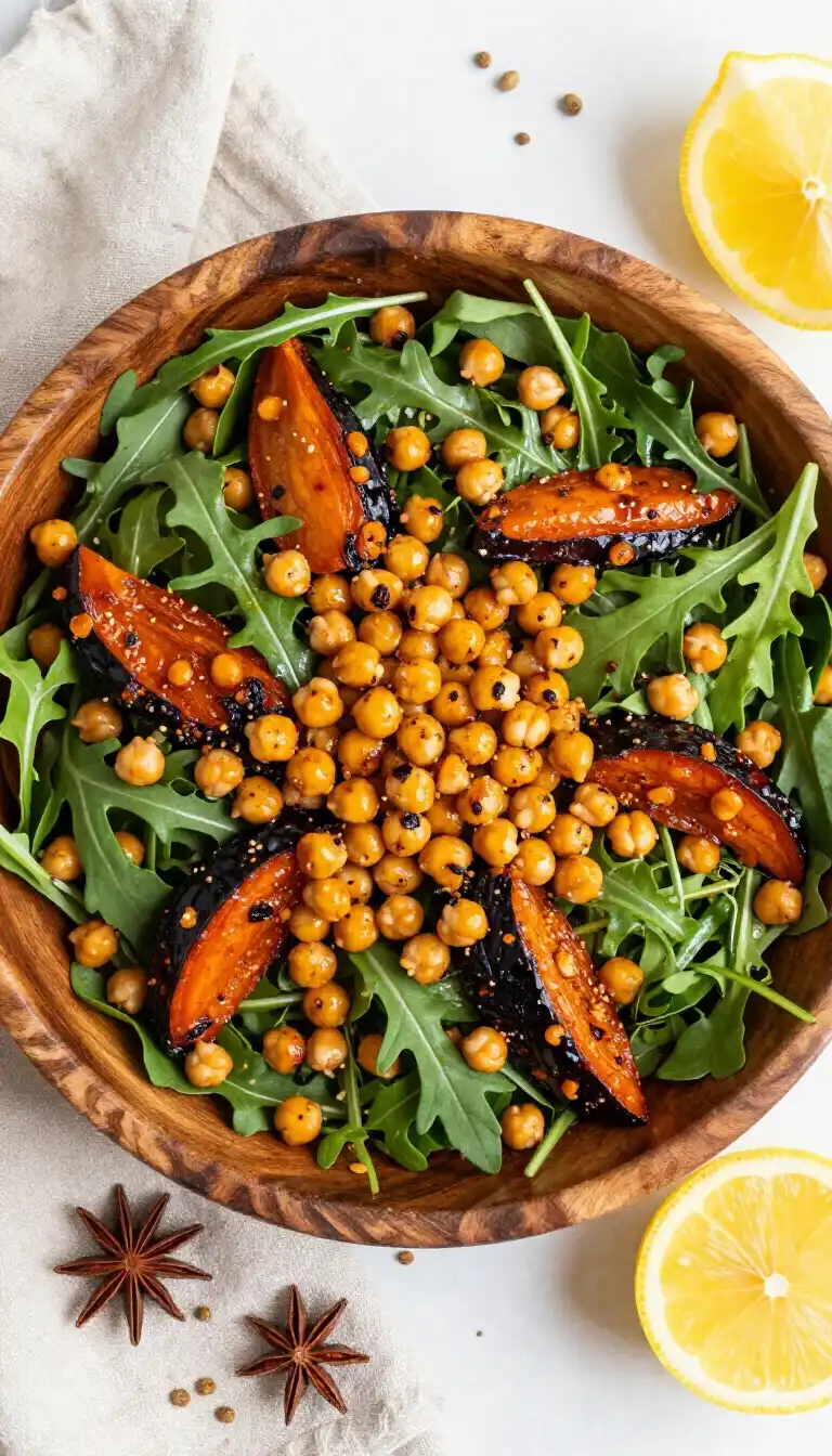 30-Minute Sheet Pan Crunchy Moroccan Chickpea Salad with Caramelized Harissa Vegetables