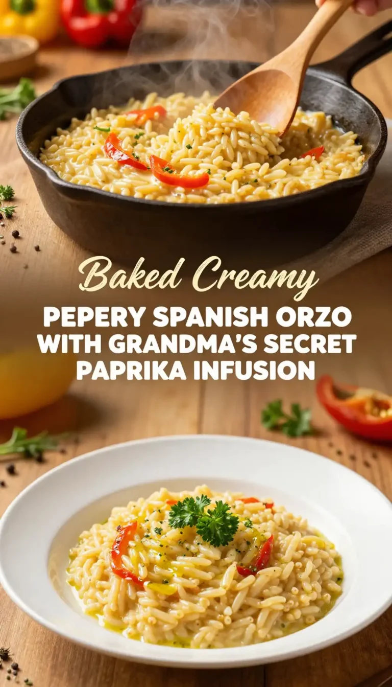 Baked Creamy Peppery Spanish Orzo with Grandma's Secret Paprika Infusion