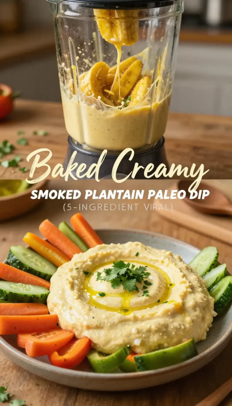 Baked Creamy Smoked Plantain Paleo Dip (5-Ingredient Viral)