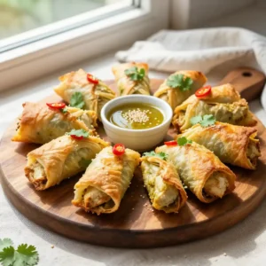 Step by step Baked Flaky Whole30 Thai Green Curry Chicken Bread Rolls (Make-Ahead)