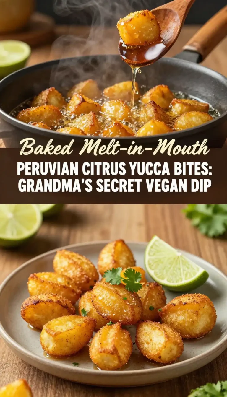 Baked Melt-in-Mouth Peruvian Citrus Yucca Bites: Grandma's Secret Vegan Dip