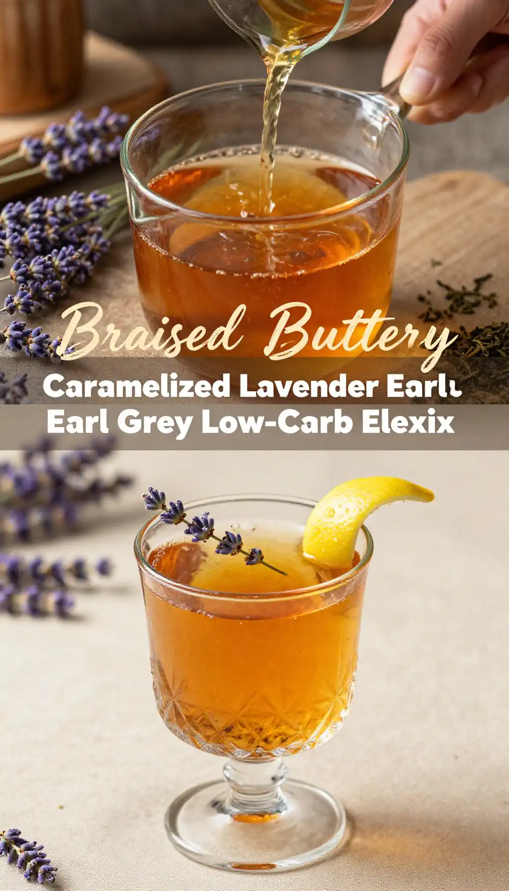 Braised Buttery Caramelized Lavender Earl Grey Low-Carb Elixir pinterest pin