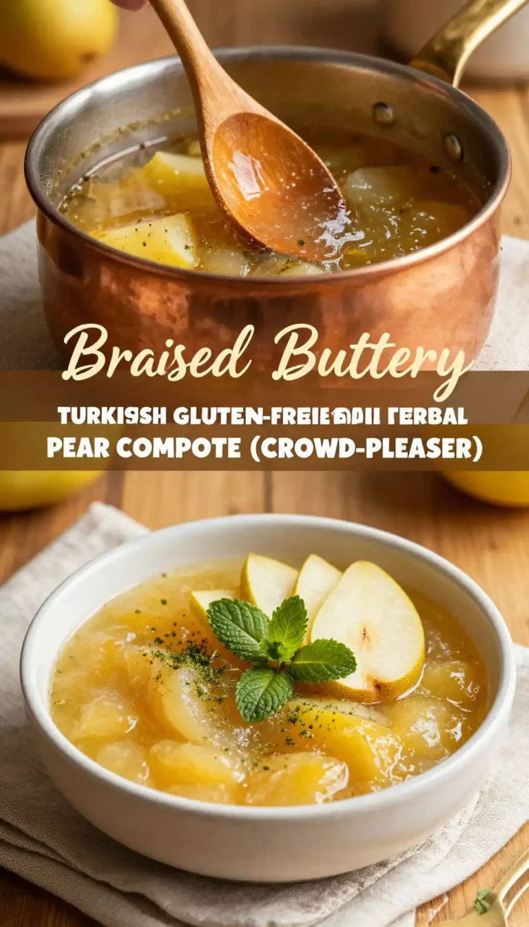 Braised Buttery Turkish Gluten-Free Herbal Pear Compote (Crowd-Pleaser)