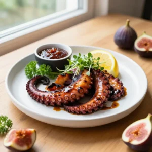 Step by step Braised Charred Octopus with Zesty Fig Glaze (10-Minute, Low-Carb)