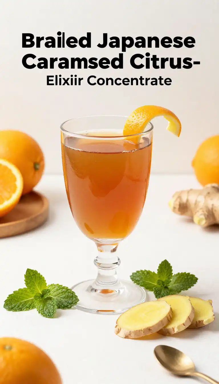 Braised Japanese Caramelized Citrus-Ginger Elixir Concentrate (Freezer-Friendly)