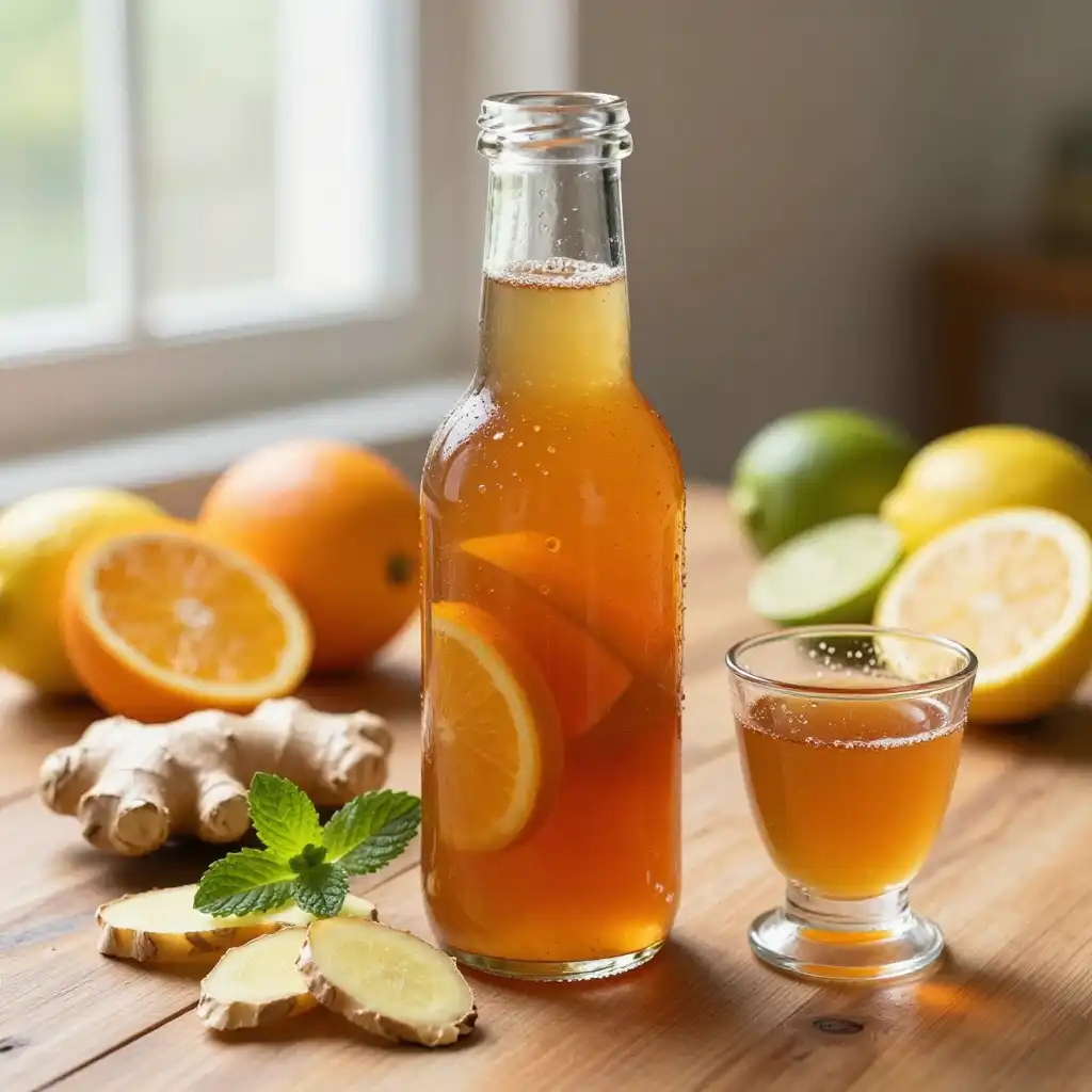 Braised Japanese Caramelized Citrus-Ginger Elixir Concentrate (Freezer-Friendly) plated dish