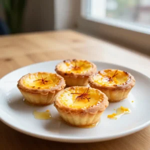 Step by step Broiled Buttery Orange-Saffron Custard Tarts (10-Minute Spanish Delight)