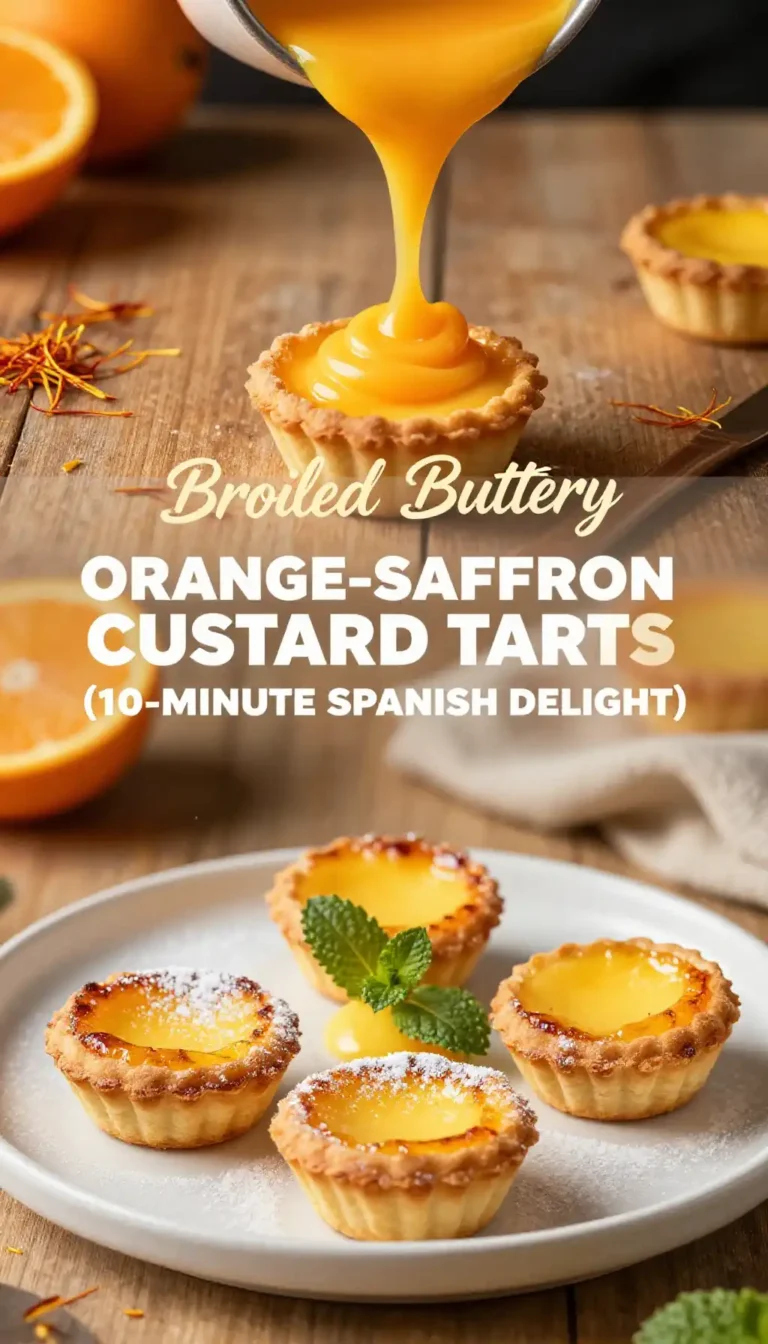 Broiled Buttery Orange-Saffron Custard Tarts (10-Minute Spanish Delight)