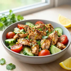 Step by step Buttery Dutch Oven Spiced Spanish Chicken Salad (Keto Meal Prep)