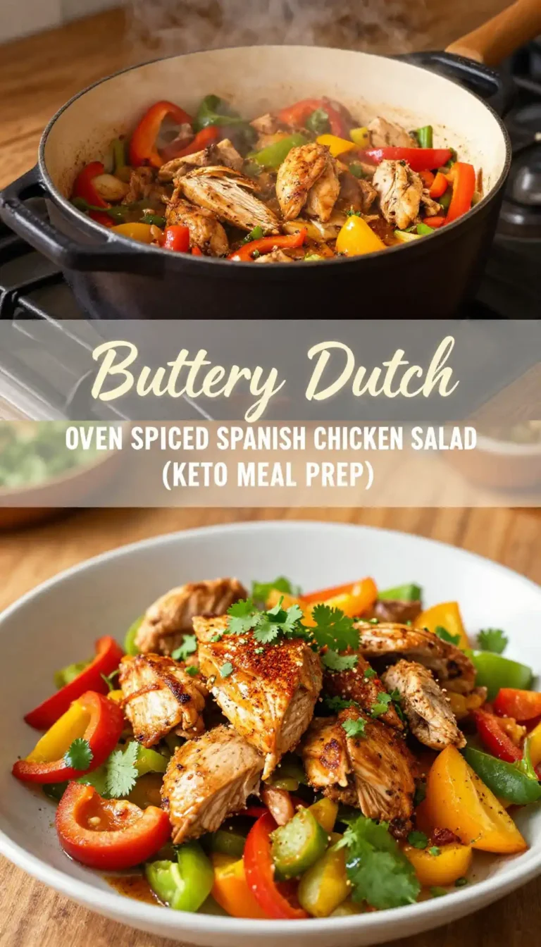 Buttery Dutch Oven Spiced Spanish Chicken Salad (Keto Meal Prep)