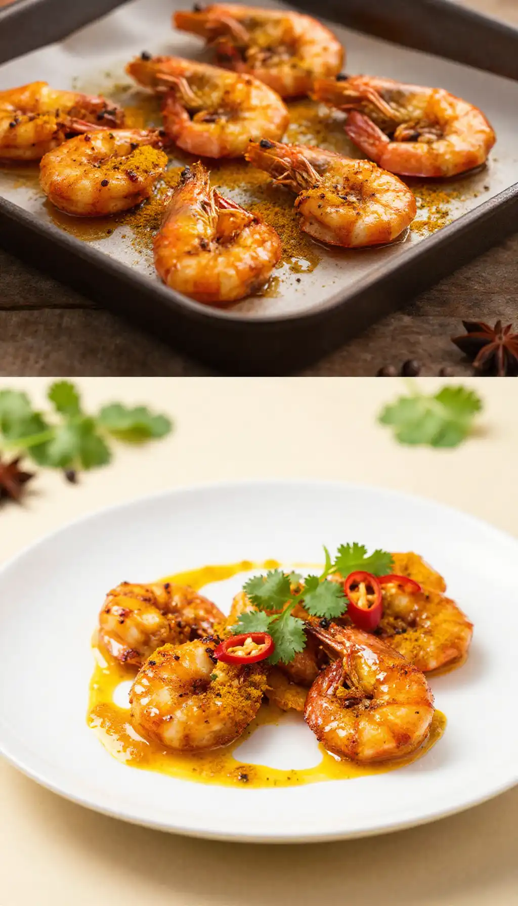 Caramelized Sheet Pan Indian Spiced Shrimp with Zesty Mango Chutney pinterest pin