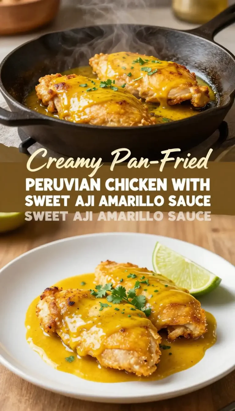 Creamy Pan-Fried Peruvian Chicken with Sweet Aji Amarillo Sauce