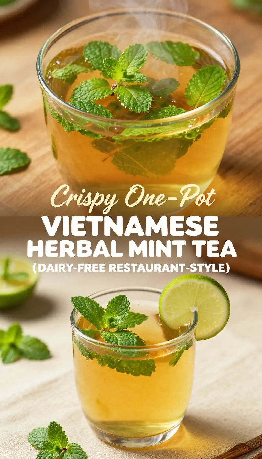 Crispy One-Pot Vietnamese Herbal Mint Tea (Dairy-Free Restaurant-Style)