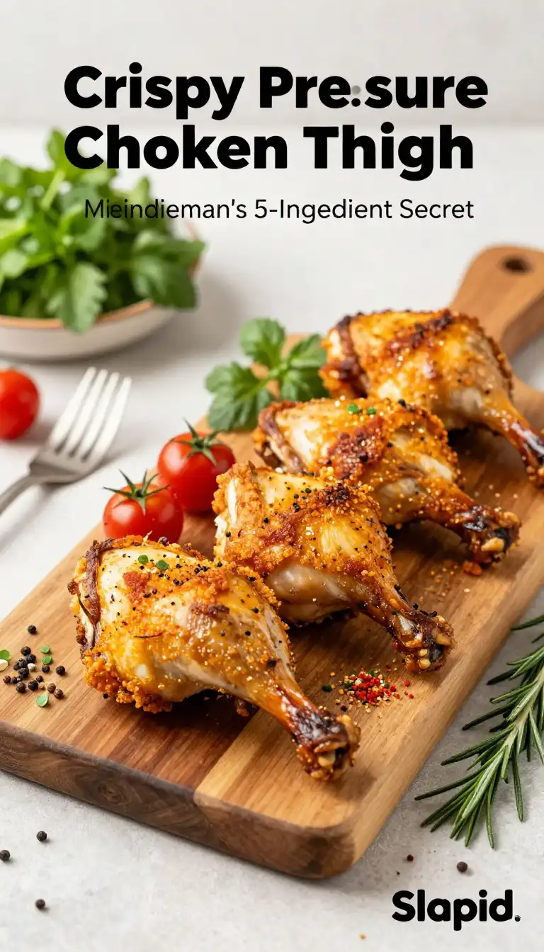 Crispy Pressure Cooker Mediterranean Chicken Thighs (Grandma's 5-Ingredient Secret)