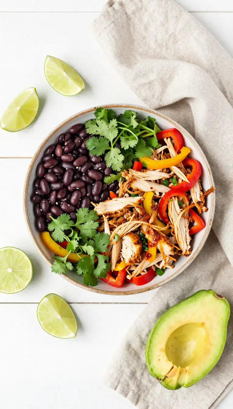 Crispy Pressure Cooker Mexican Shredded Chicken Bowl (Whole30 Family Favorite)