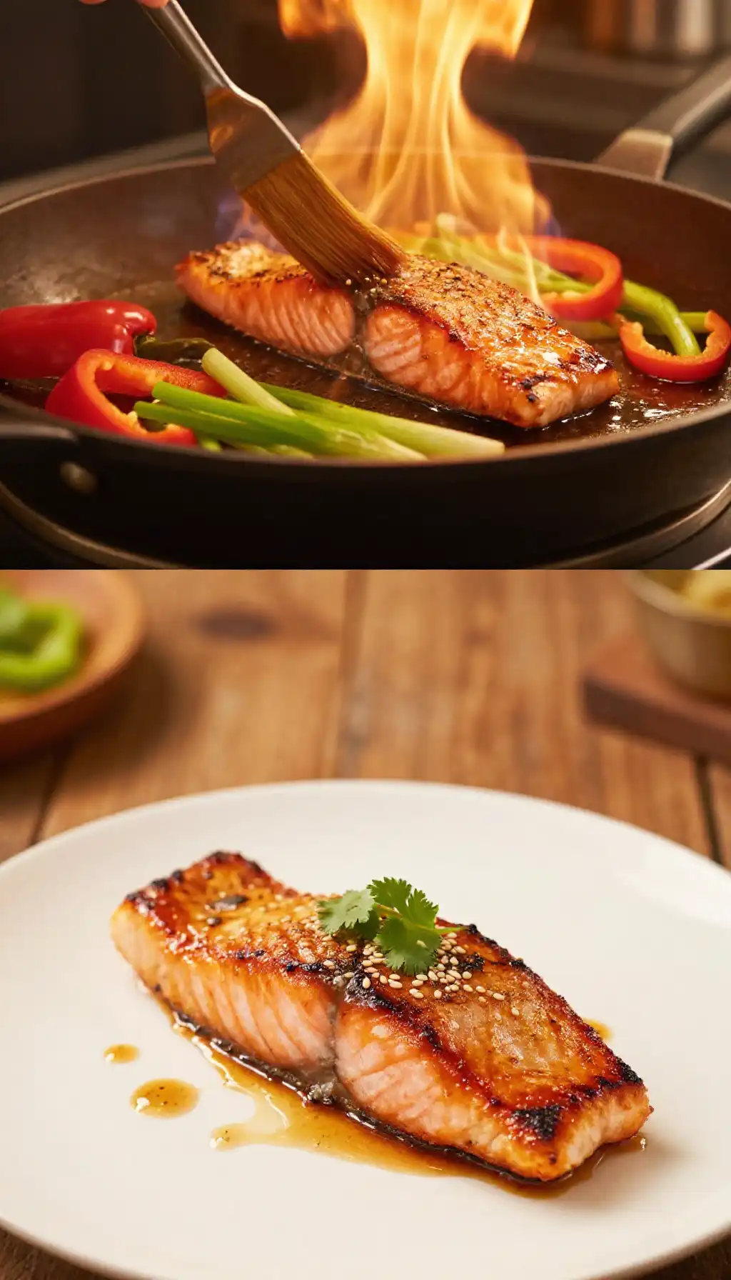 Crispy Sheet Pan Spicy Japanese Miso Salmon (Grandma's Secret) pinterest pin