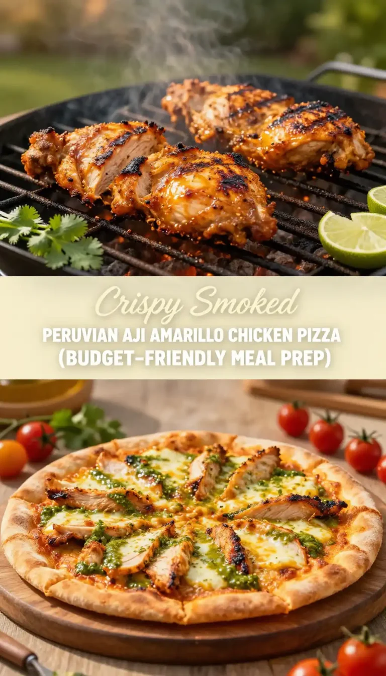 Crispy Smoked Peruvian Aji Amarillo Chicken Pizza (Budget-Friendly Meal Prep)