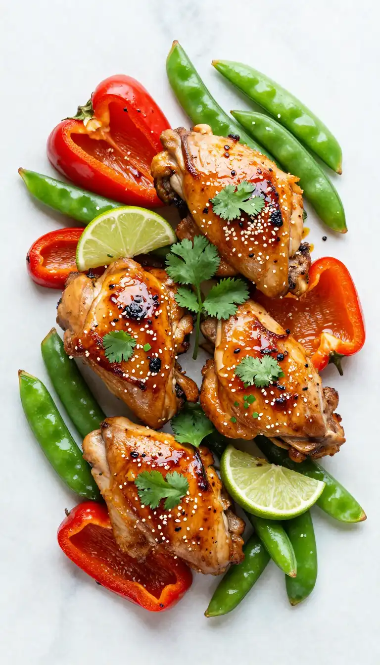 Crunchy 10-Minute Sheet Pan Vietnamese Honey-Glazed Chicken Thighs