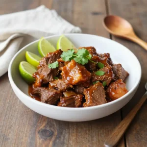 Step by step Golden One-Pot Sweet-Sour Beef with Zesty Mexican Lime Glaze (Keto)