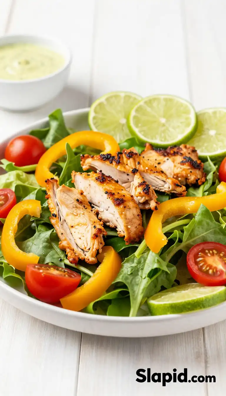 Golden Smoked Brazilian Chicken Salad with Zesty Lime Dressing