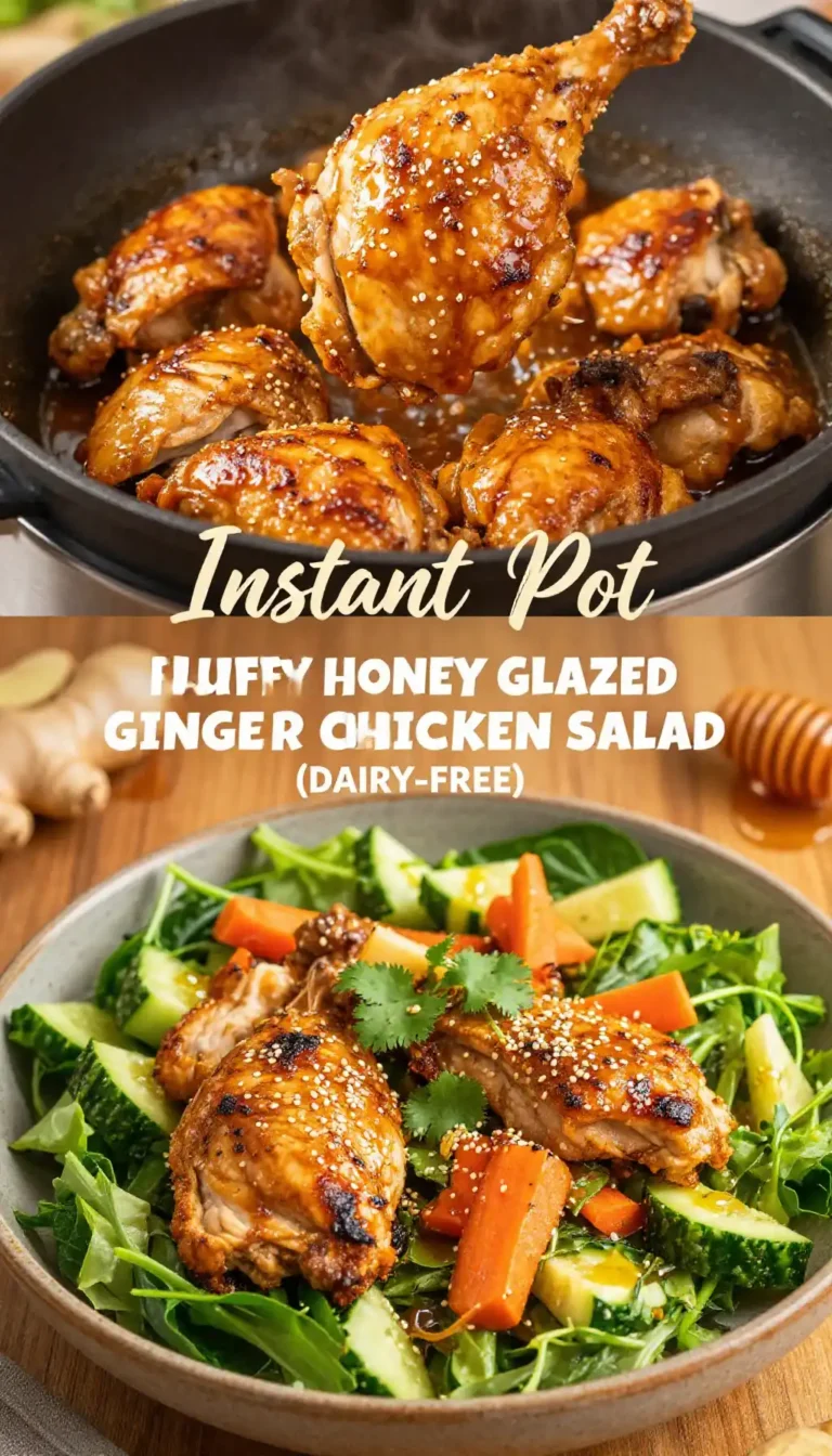 Instant Pot Fluffy Honey Glazed Ginger Chicken Salad (Dairy-Free)
