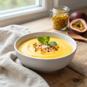 Step by step Instant Pot Silky Passion Fruit Coconut Pudding (Dairy-Free Crowd-Pleaser)