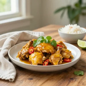 Step by step No-Cook Braised Golden Umami Caribbean Chicken: Viral Whole30 TikTok
