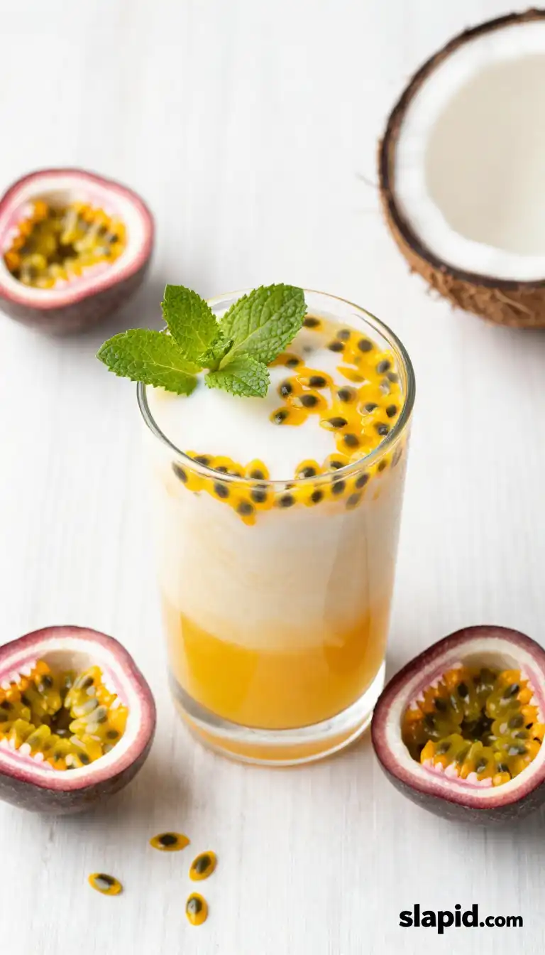 No-Cook Broiled Brazilian Chewy Passion Fruit Coconut Nectar (Egg-Free)