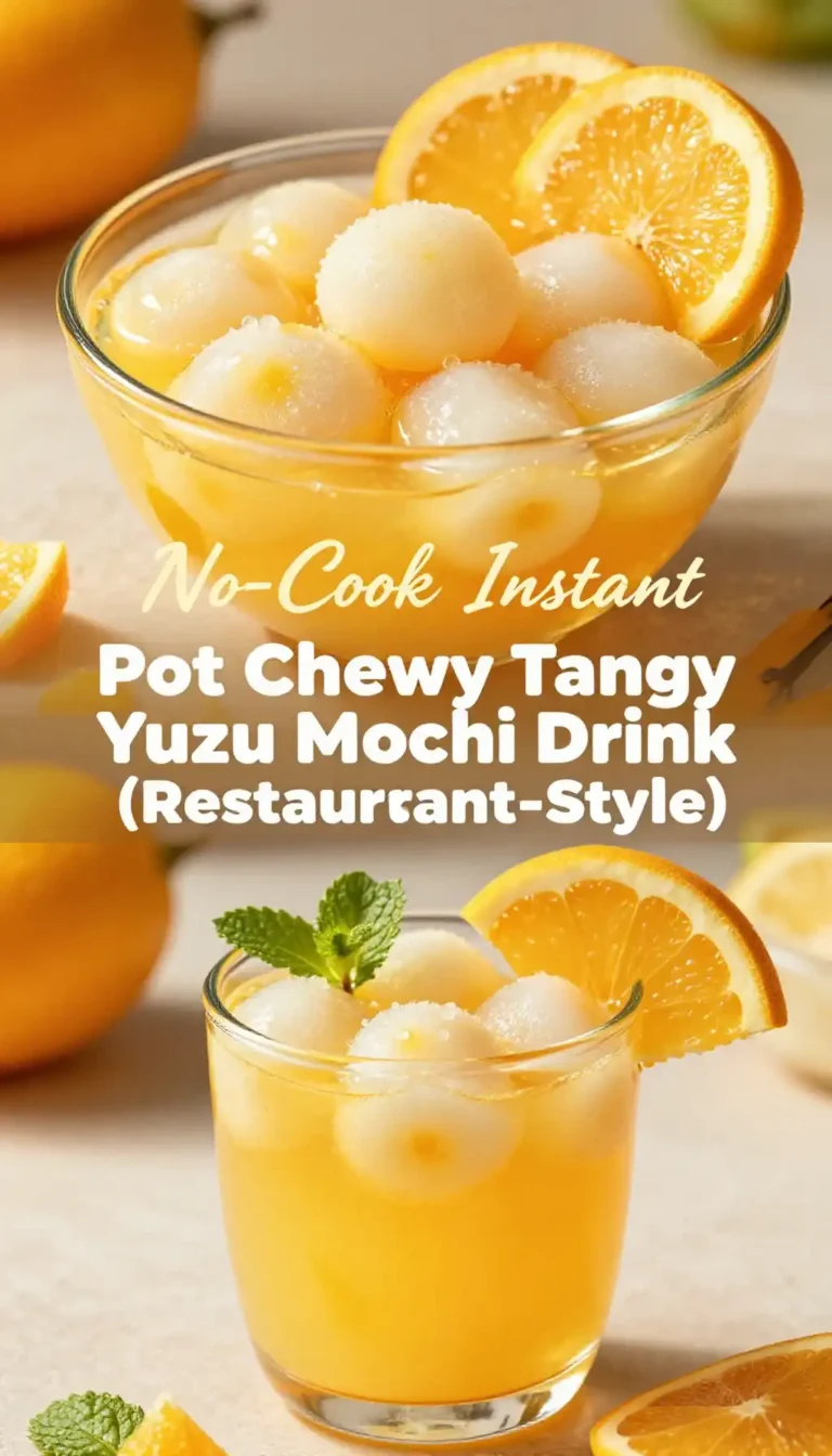 No-Cook Instant Pot Chewy Tangy Yuzu Mochi Drink (Restaurant-Style)