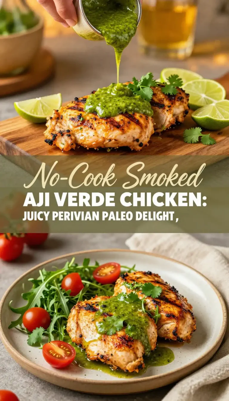 No-Cook Smoked Aji Verde Chicken: Juicy Peruvian Paleo Delight