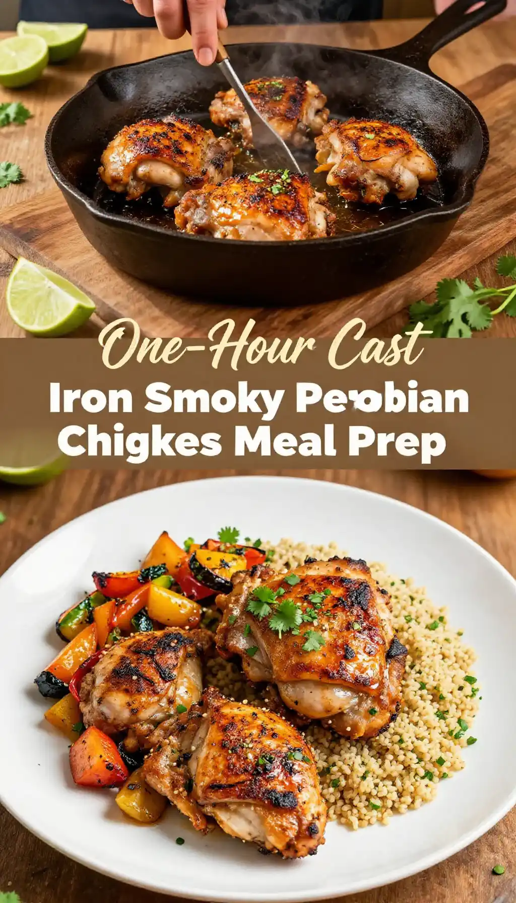 One-Hour Cast Iron Smoky Peruvian Chicken Thighs Meal Prep