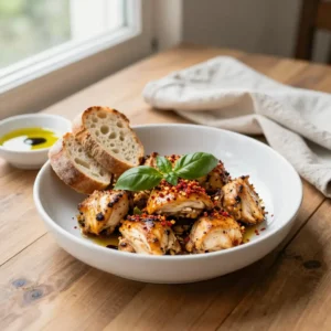 Step by step One-Hour Chewy Dutch Oven Aromatic Italian Vegan Chicken