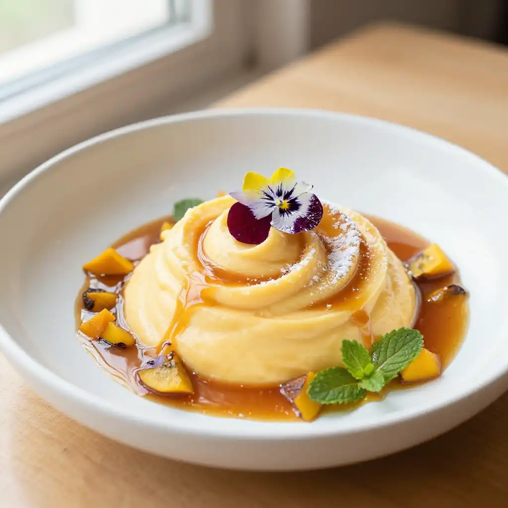 One-Pot 15-Minute Creamy Lucuma Custard Swirls (Freezer-Friendly) plated dish