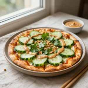 Step by step One-Pot Crunchy Vietnamese Lemongrass 'Pizza' with Zesty Peanut Sauce