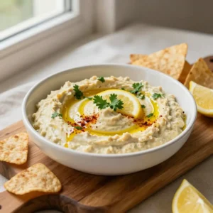 Step by step One-Pot Silky Roasted Eggplant Dip with Zesty Lemon-Herb Drizzle