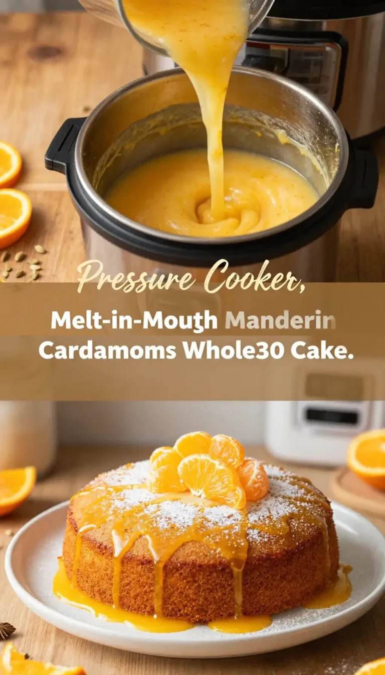 Pressure Cooker Melt-in-Mouth Mandarin Orange Cardamom Whole30 Cake