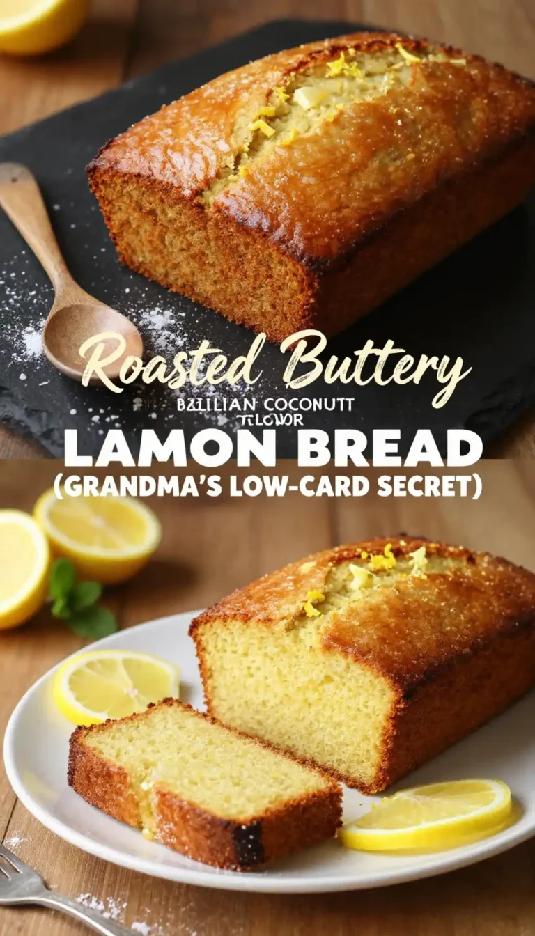 Roasted Buttery Brazilian Coconut Flour Lemon Bread (Grandma's Low-Carb Secret)
