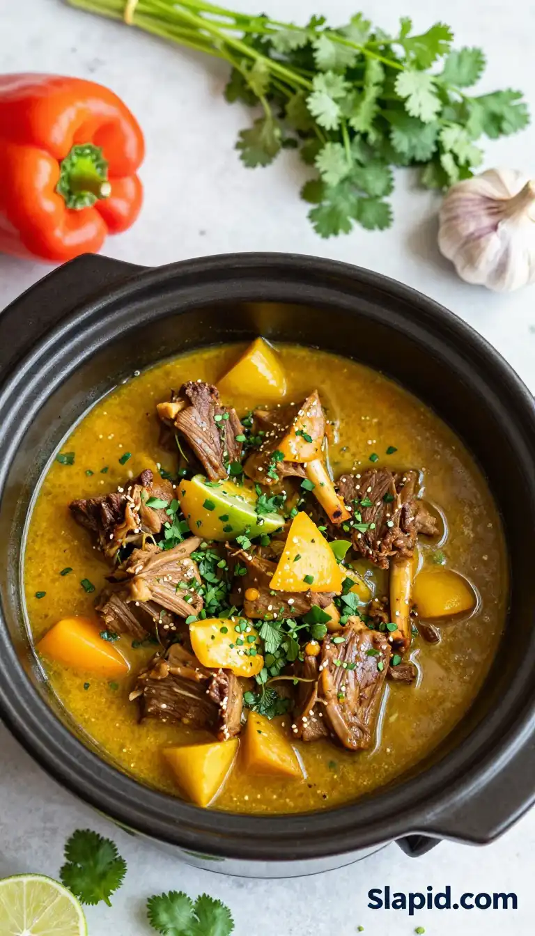 Slow Cooker Creamy Caribbean Sugar-Free Honey-Glazed Lamb Stew