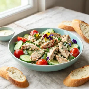 Step by step Slow Cooker Tender Herbed French Bistro Keto Chicken Salad