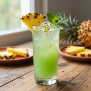 Step by step Smoked Zesty Crispy Cactus Agua Fresca with Charred Pineapple