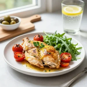 Step by step Tender Slow Cooker Greek Garlic Butter Chicken (20-Minute Low-Carb)