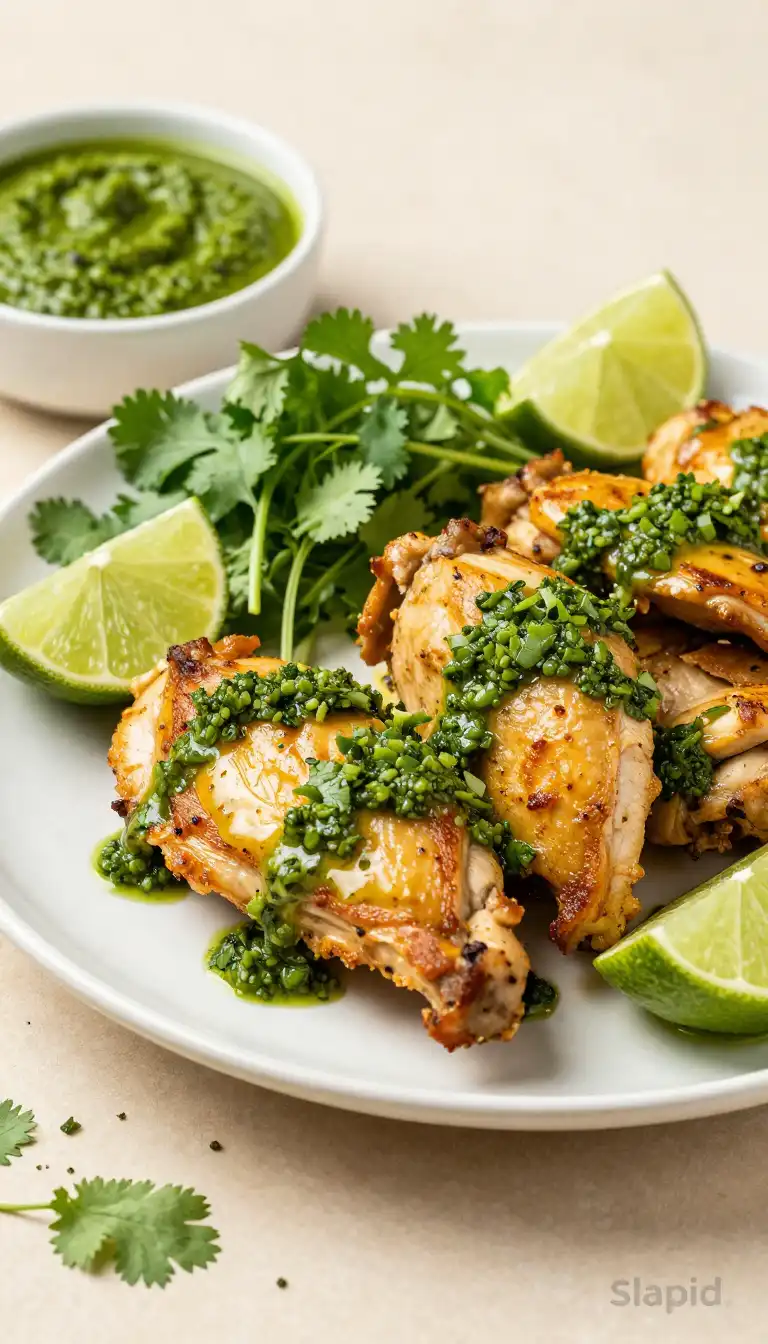 Tender Stovetop Peruvian Chicken with Zesty Aji Verde Sauce