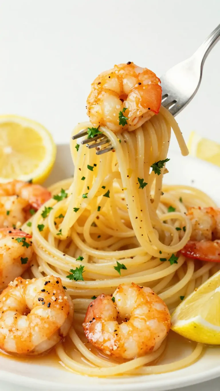 Easy Baked Garlic Butter Shrimp Scampi with Linguine - Seafood Recipe | Slapid