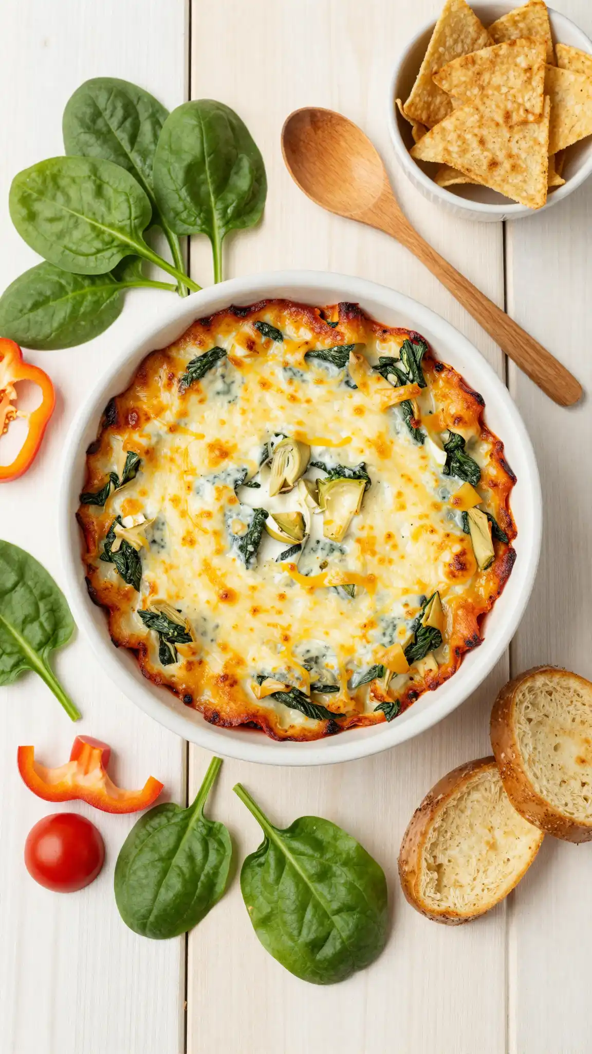Easy Baked Spinach Artichoke Dip with Cream Cheese - Appetizers & Dips Recipe | Slapid