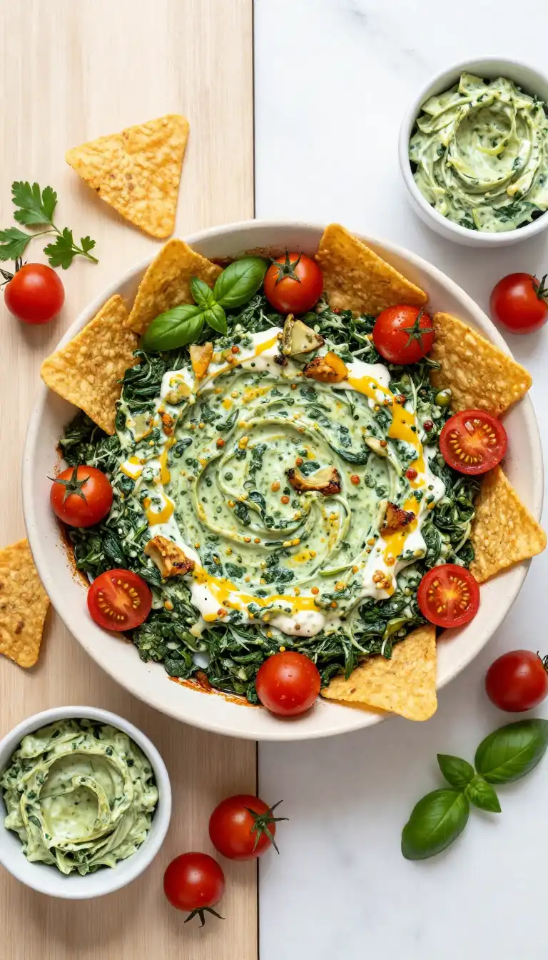 Easy Baked Spinach Artichoke Dip with Cream Cheese - Appetizers & Dips Recipe | Slapid