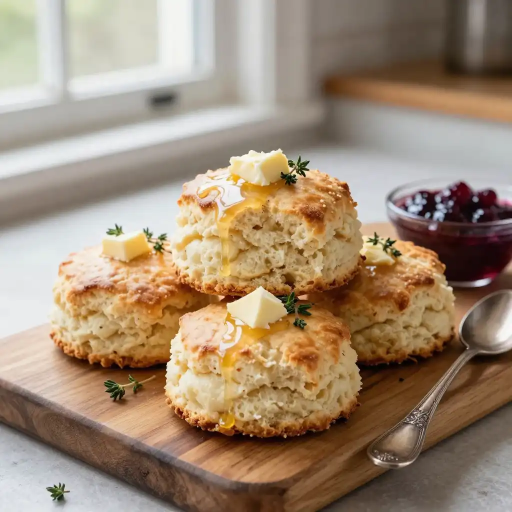 Easy Fluffy Homemade Buttermilk Biscuits from Scratch plated dish