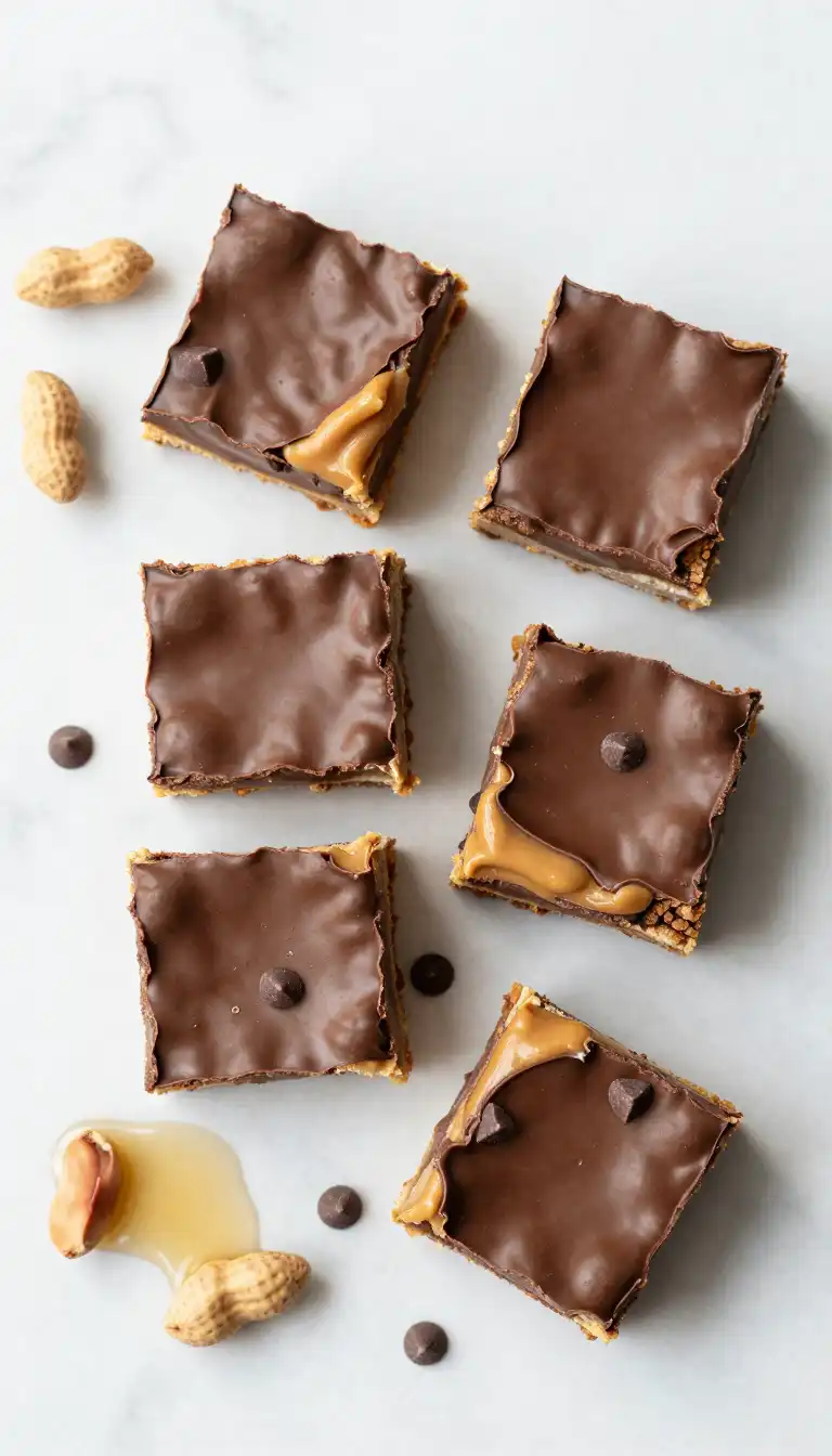 Easy No-Bake Peanut Butter Chocolate Chip Bars - Desserts & Sweets Recipe | Slapid