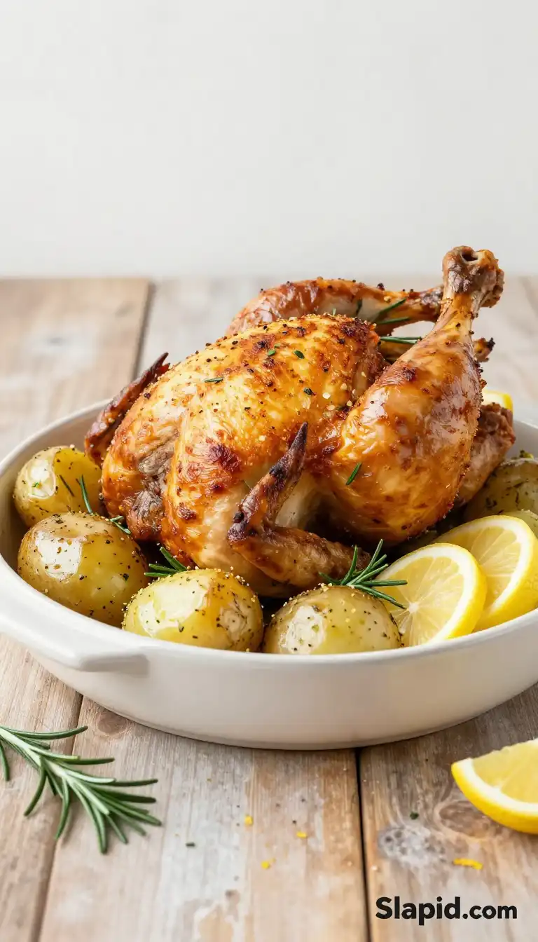 Easy One-Pan Lemon Herb Roasted Chicken and Potatoes - Budget-Friendly Meals Recipe | Slapid