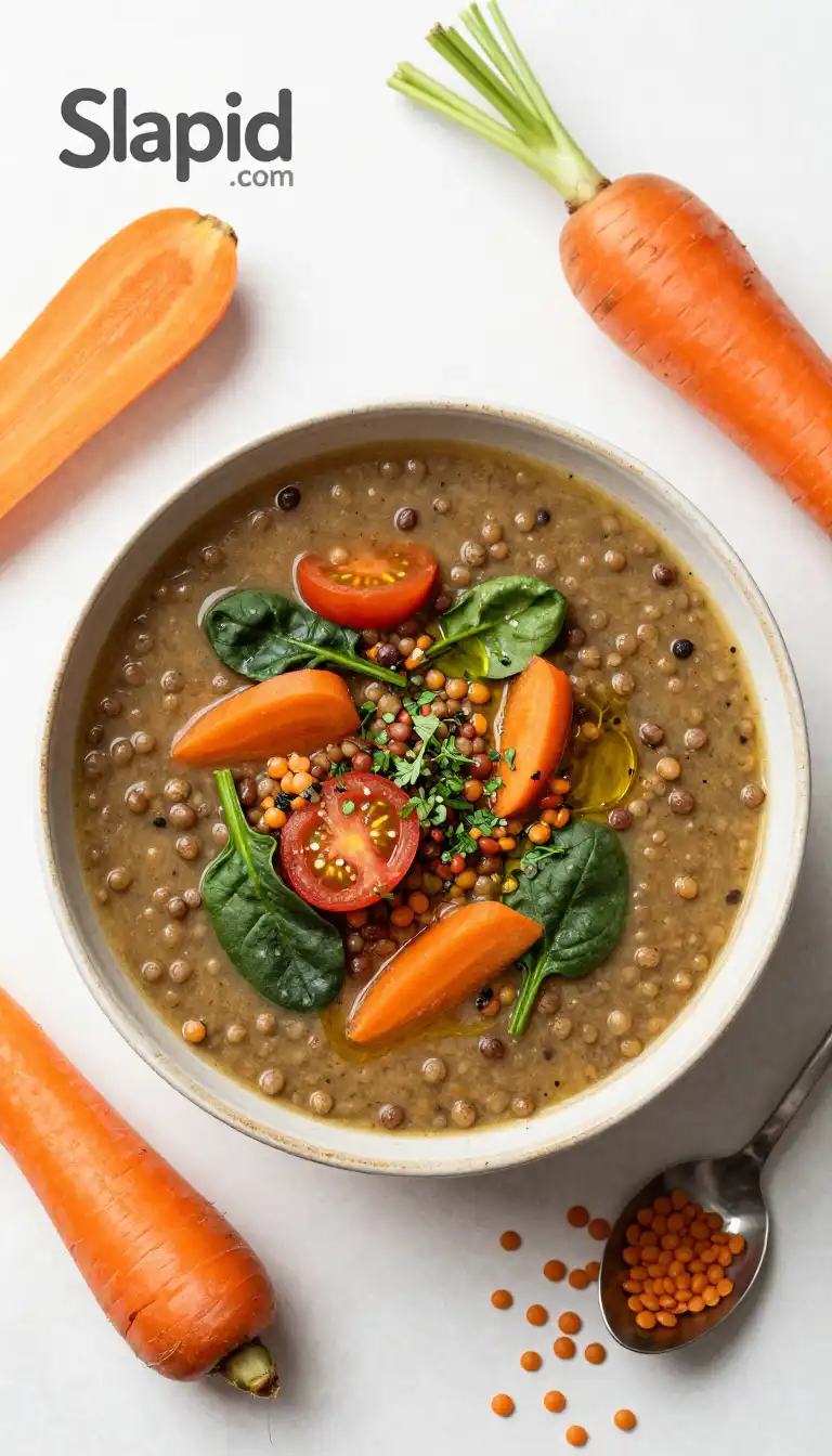 Easy One-Pot Lentil Soup with Vegetables - Budget-Friendly Meals Recipe | Slapid
