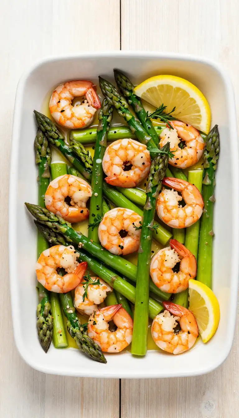Easy Sheet Pan Lemon Garlic Shrimp with Asparagus - Dinner Recipes Recipe | Slapid